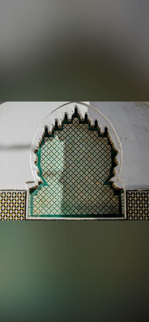 A Closed Path wallpaper in mint and slate tones, Full HD, 4:3 format for phone