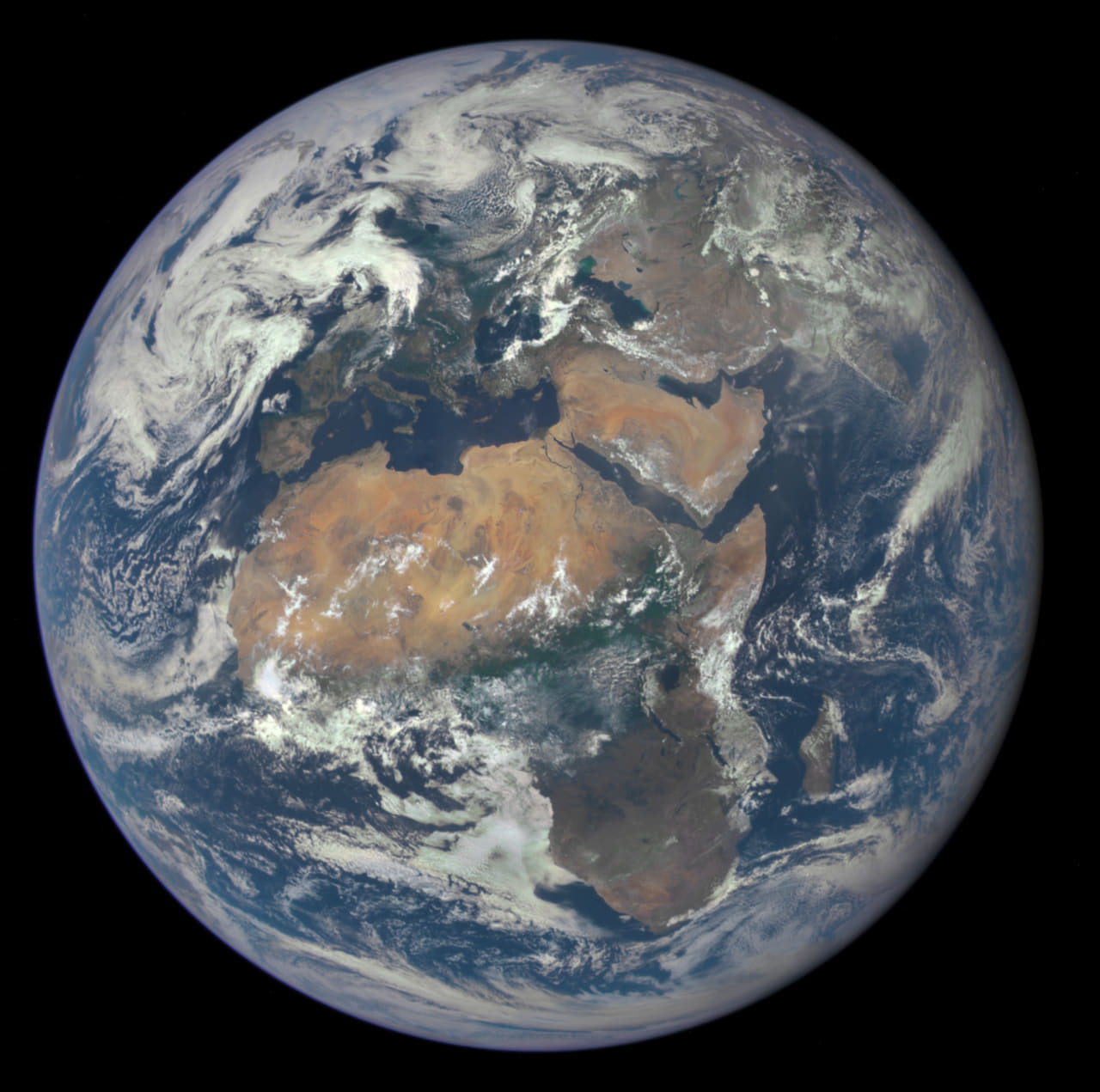 Fondo de pantalla Africa and Europe from a Million Miles Away en tonos near-black y slate, Full HD, formato 1:1 para móvil