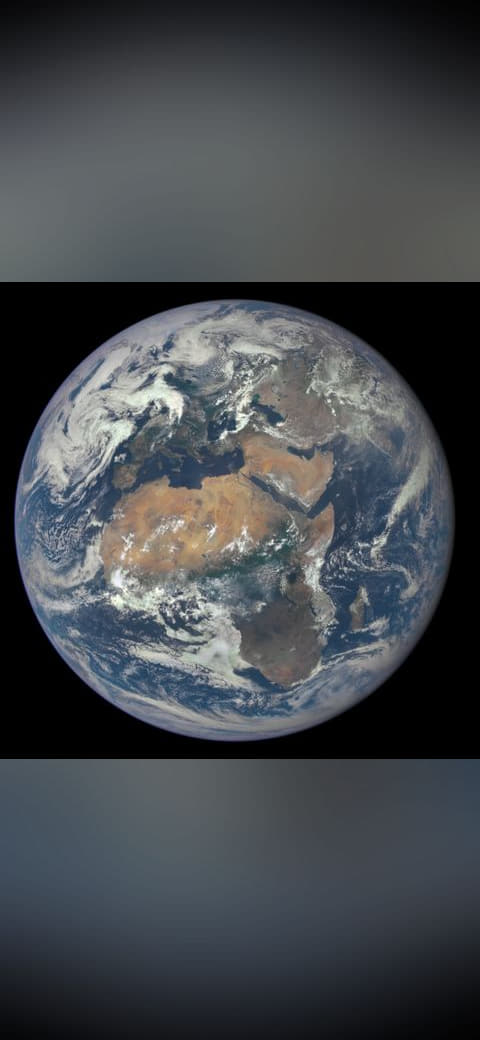 Fondo de pantalla Africa and Europe from a Million Miles Away en tonos near-black y slate, Full HD, formato 1:1 para móvil
