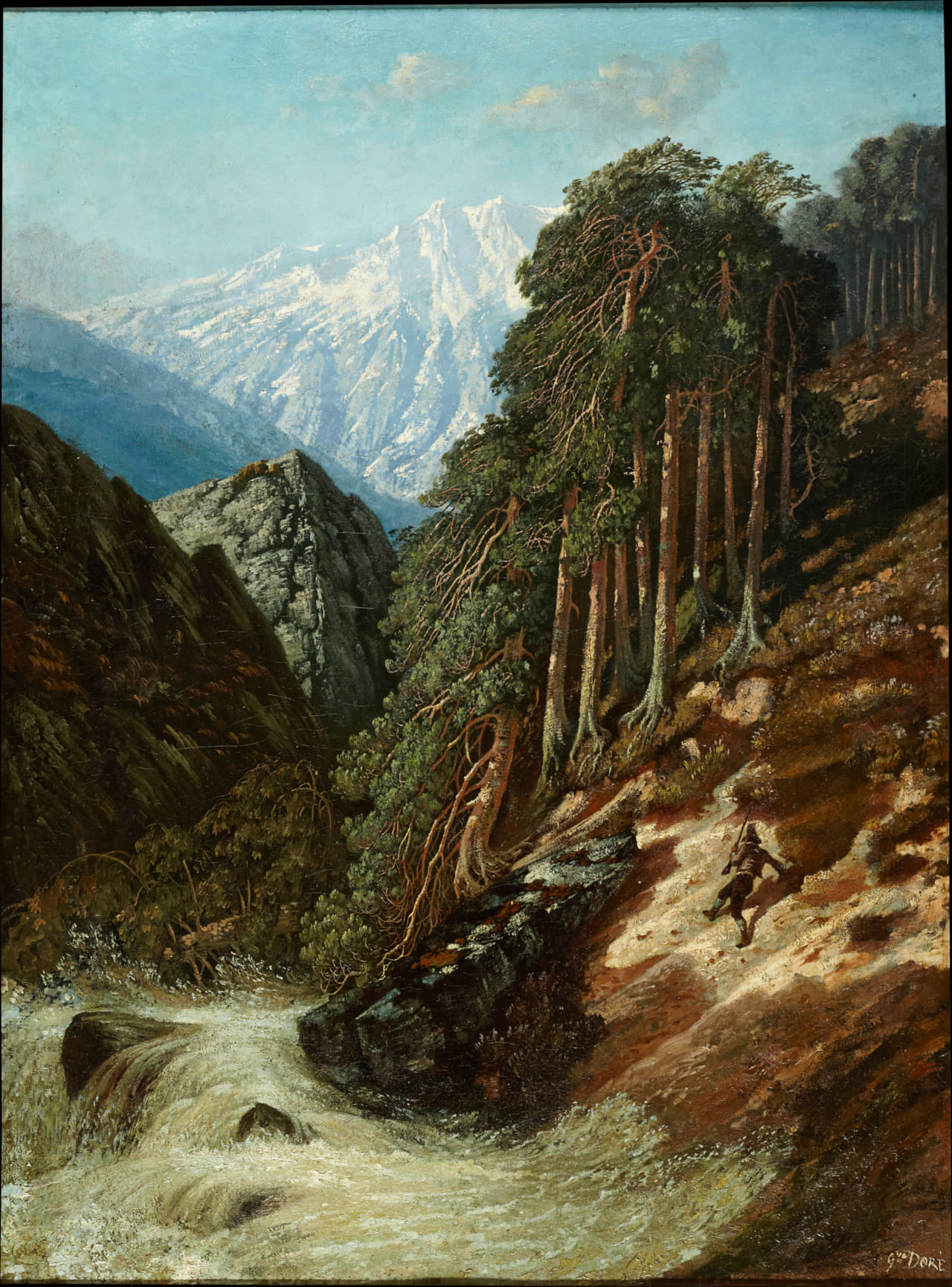 Fondo de pantalla Alpine Landscape with Beck en tonos charcoal y near-black, Full HD, formato 3:4 para PC