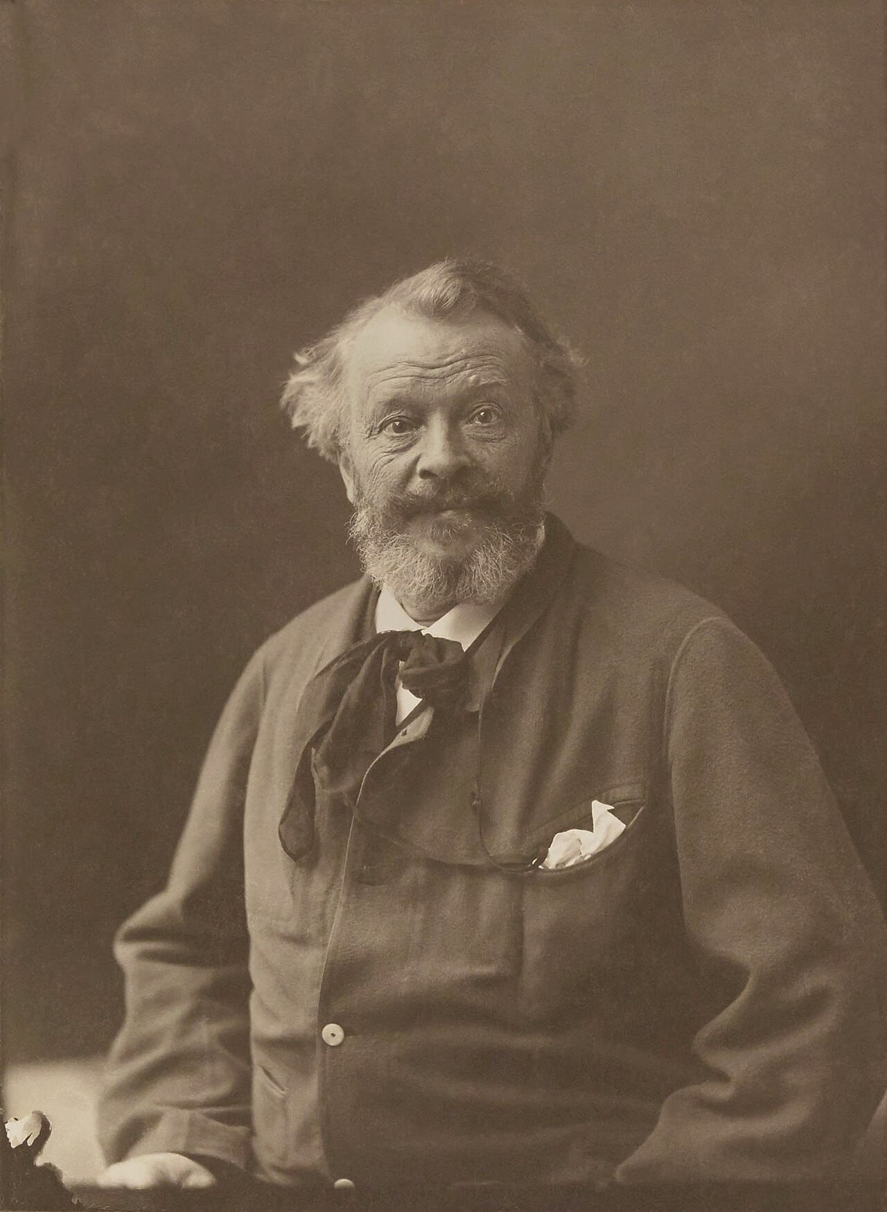 Autoportrait de Félix Nadar - edit wallpaper in charcoal and olive tones, Full HD, 3:4 format for phone