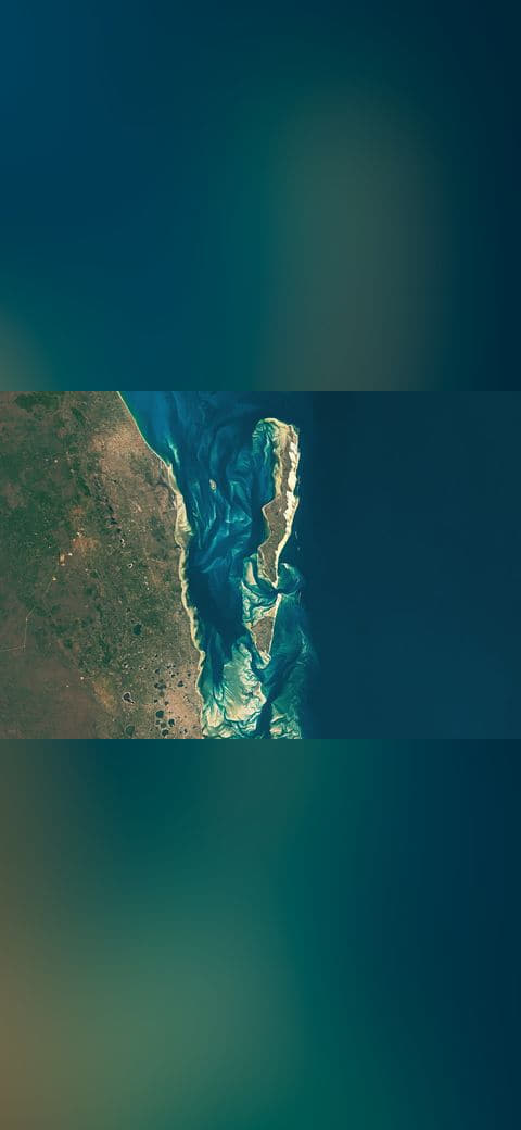 Fondo de pantalla Bazaruto Archipelago National Park en tonos deep green y charcoal, Full HD, formato 4:3 para móvil