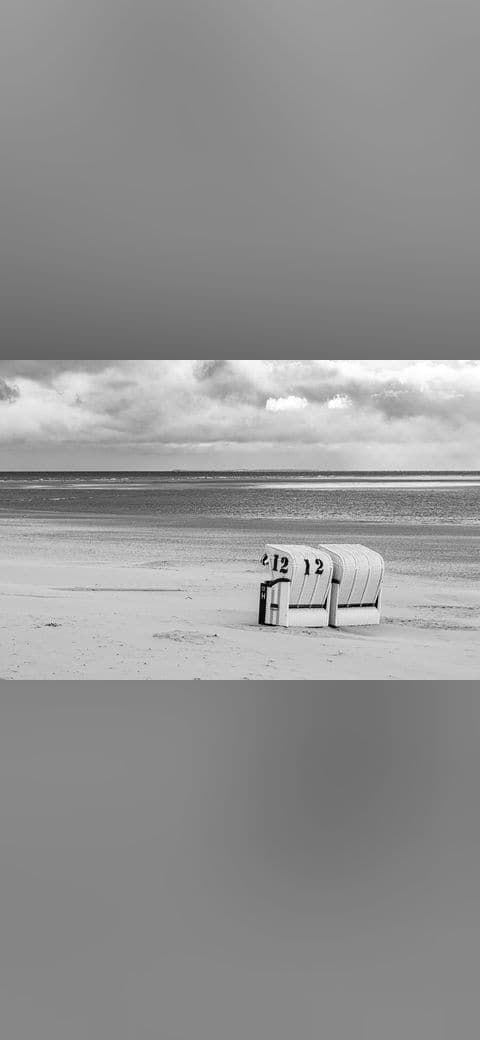 Fondo de pantalla Borkum, Hauptstrand en tonos sand y sage green, Full HD, formato 4:3 para móvil