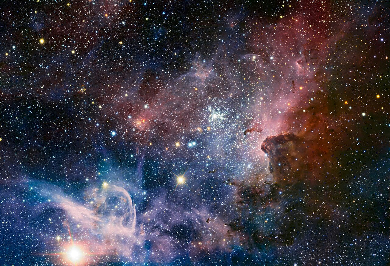 Carina Nebula wallpaper in near-black and charcoal tones, Full HD, 4:3 format for desktop