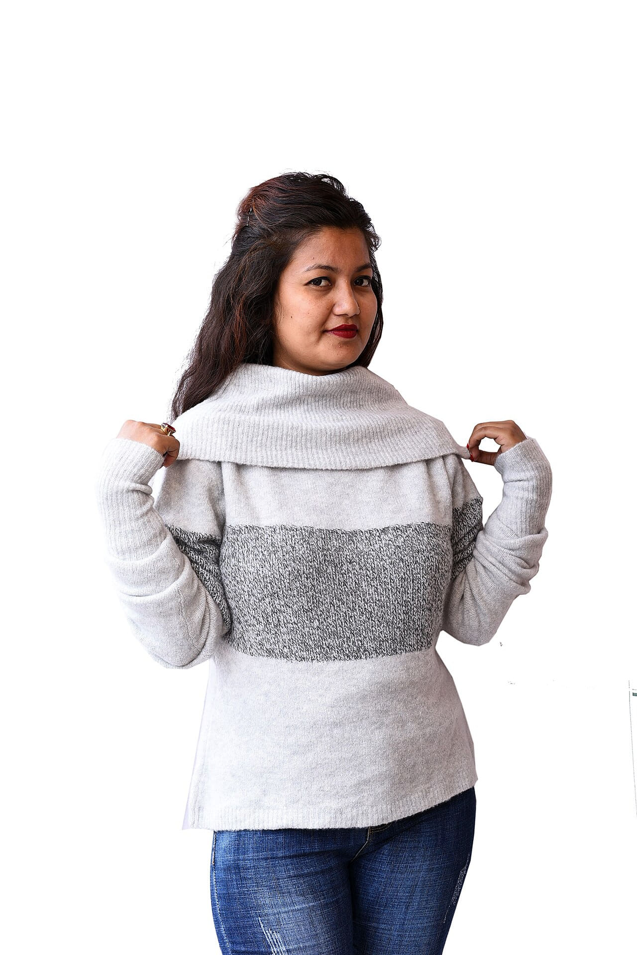 Fondo de pantalla Cashmere Sweater en tonos cream y lavender, Full HD, formato 3:4 para móvil