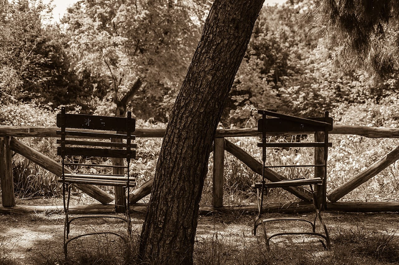 Chairs Sepia wallpaper in charcoal and charcoal tones, Full HD, 4:3 format for phone