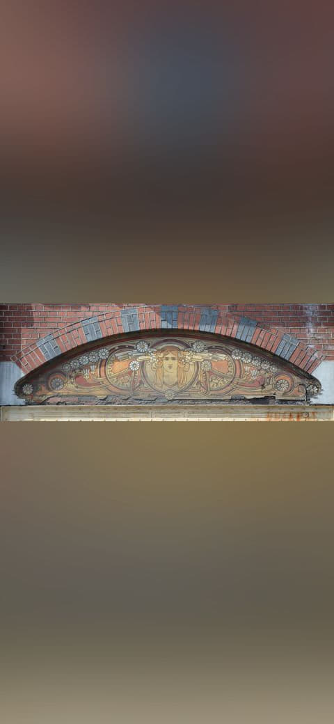 Charleroi - Art nouveau - sgraffite - Paul Cauchie… wallpaper in slate and slate tones, Full HD, 21:9 format for phone