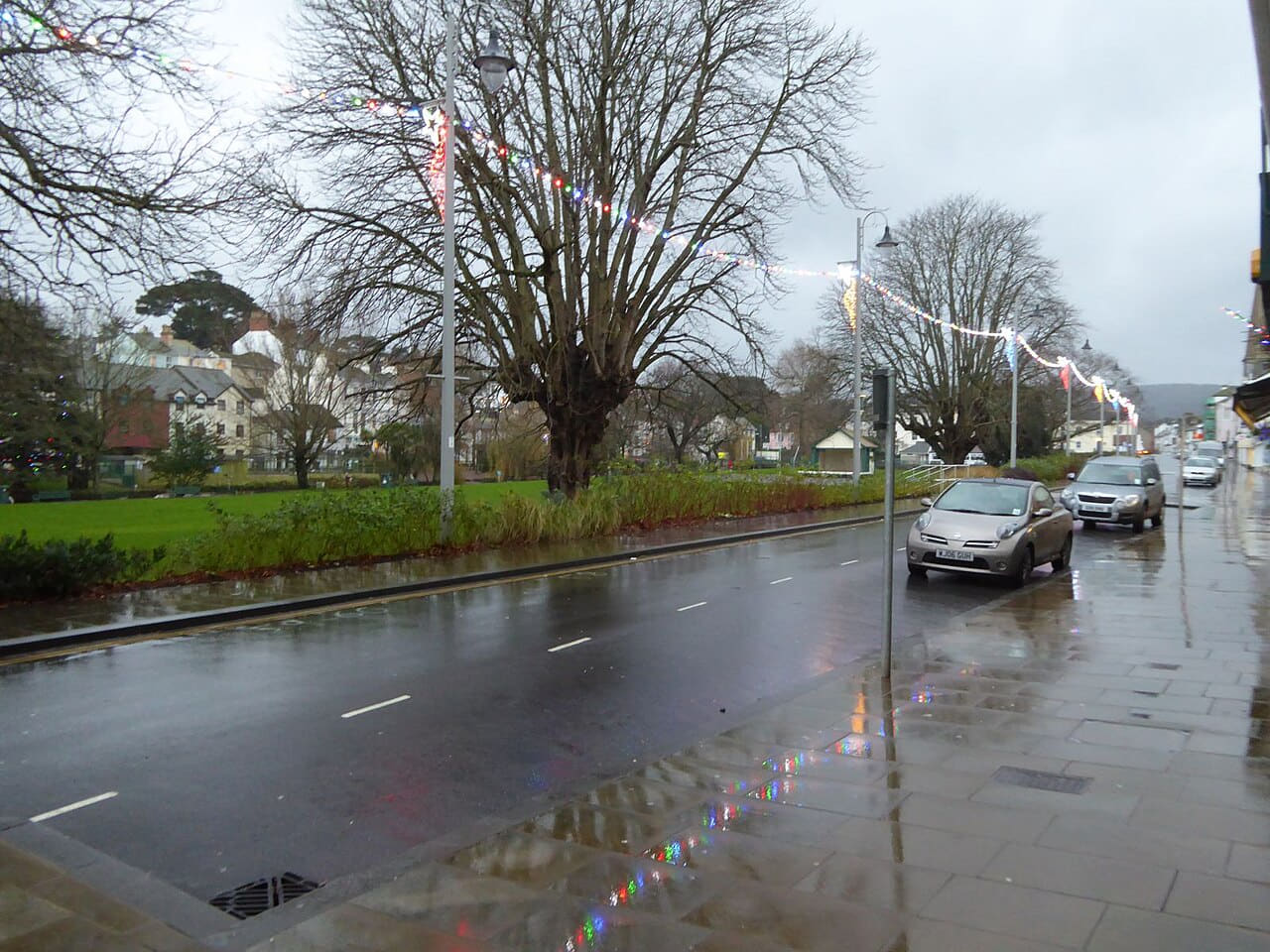 Fondo de pantalla Christmas lights 2015, The Strand, Dawlish 4776120 en tonos slate y olive, Full HD, formato 4:3 para móvil