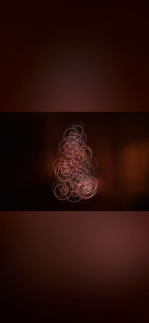 Christmas tree lights photographed with moving… wallpaper in near-black and near-black tones, Full HD, 4:3 format for phone