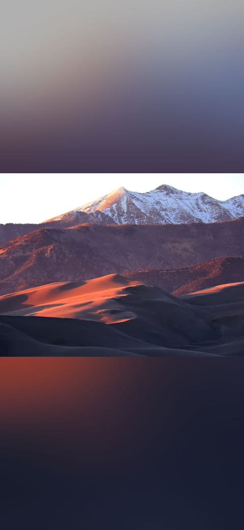 Cleveland Peak Above Dunes wallpaper in charcoal and charcoal tones, Full HD, 4:3 format for desktop