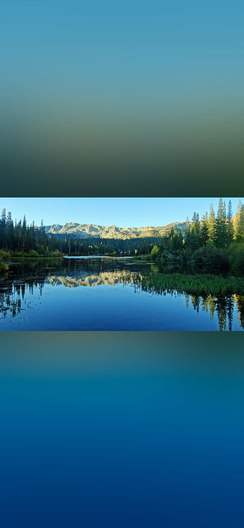 Fondo de pantalla Dawn of Day, Twin Lakes, CA 2016 en tonos azul cielo y casi negro, Full HD, formato 16:9 para PC