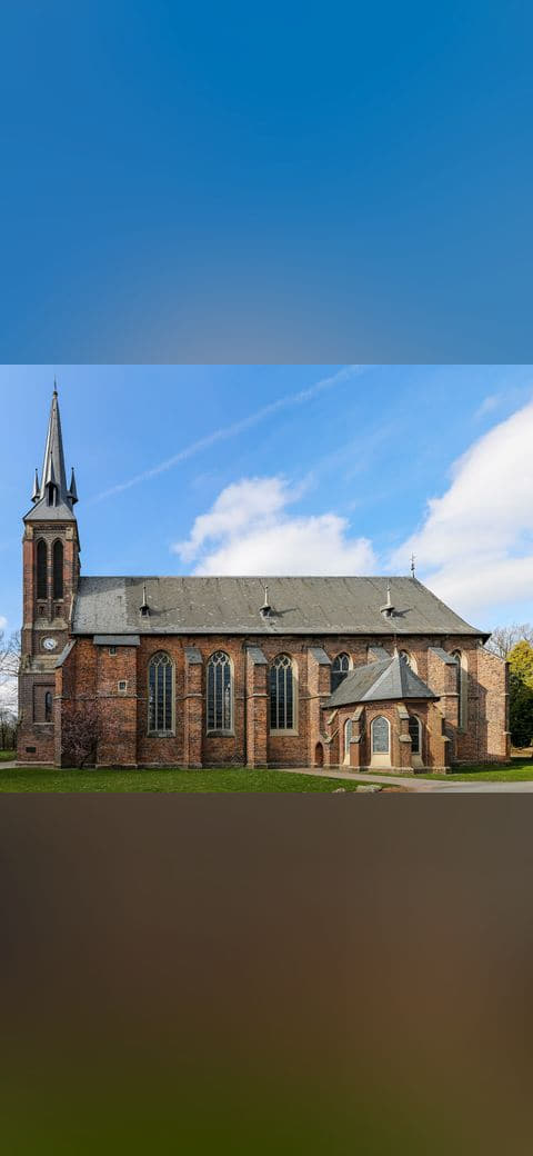 Fondo de pantalla Dülmen, Kirchspiel, St.-Jakobus-Kirche -- 2015 -- 2 en tonos sky blue y sky blue, Full HD, formato 4:3 para móvil