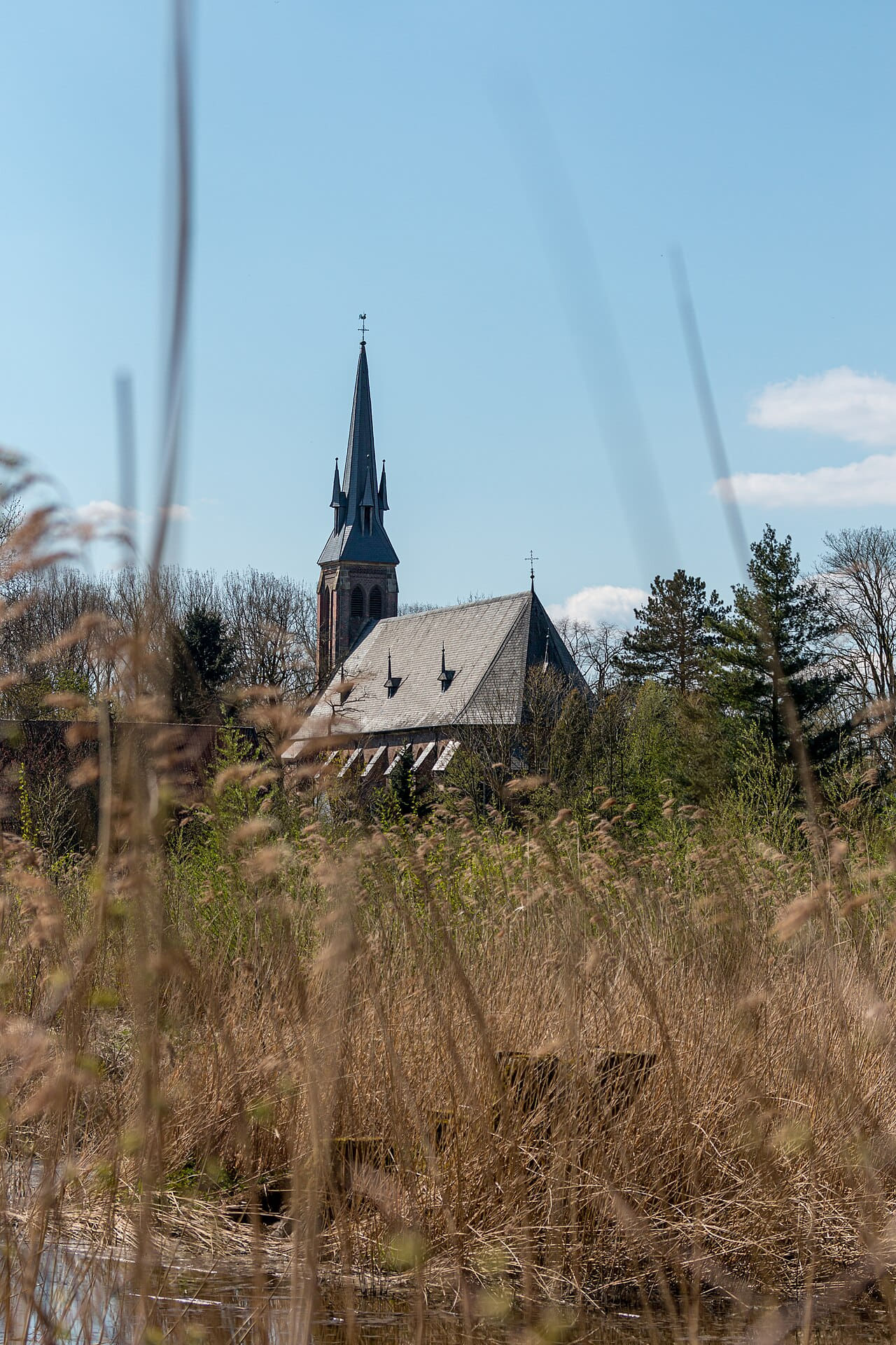 Fondo de pantalla Dülmen, Kirchspiel, St.-Jakobus-Kirche 14 en tonos sky blue y olive, Full HD, formato 3:4 para móvil