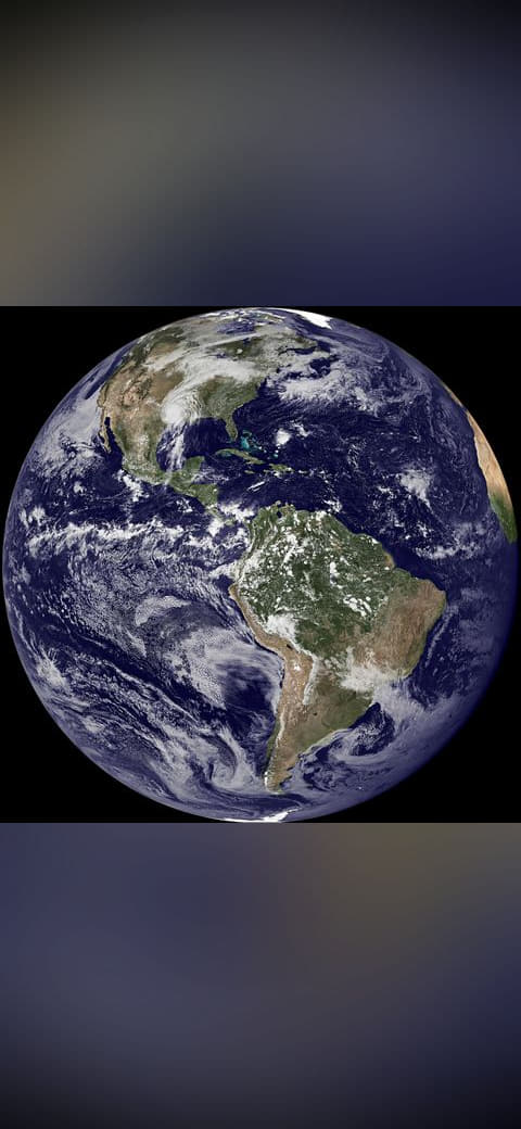 Fondo de pantalla Earth from space, hurricane en tonos near-black y midnight blue, Full HD, formato 1:1 para móvil