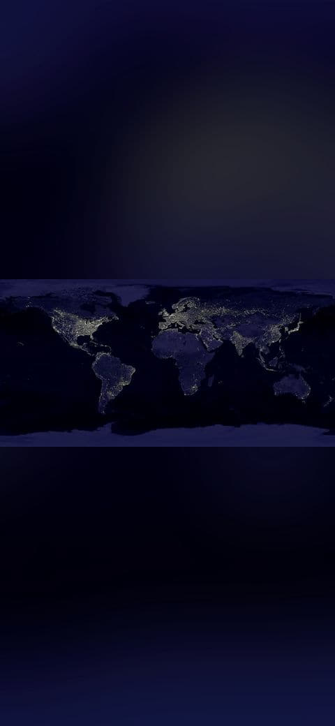 Fondo de pantalla Earth's City Lights by DMSP, 1994 en tonos near-black y midnight blue, Full HD, formato 16:9 para móvil