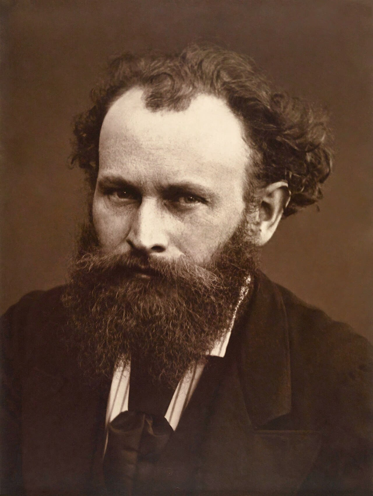 Édouard Manet, en buste, de face - Nadar wallpaper in charcoal and charcoal tones, Full HD, 3:4 format for phone
