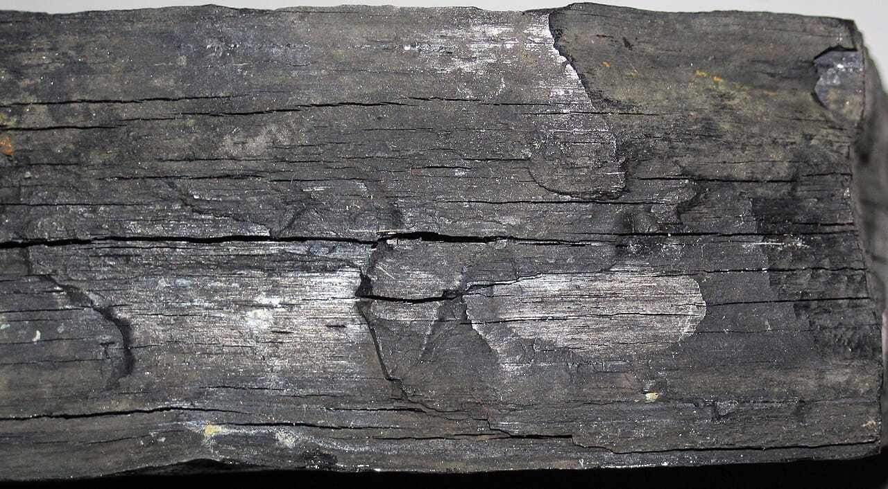 Fissile cannel coal 3 wallpaper in olive and charcoal tones, Full HD, 16:9 format for phone