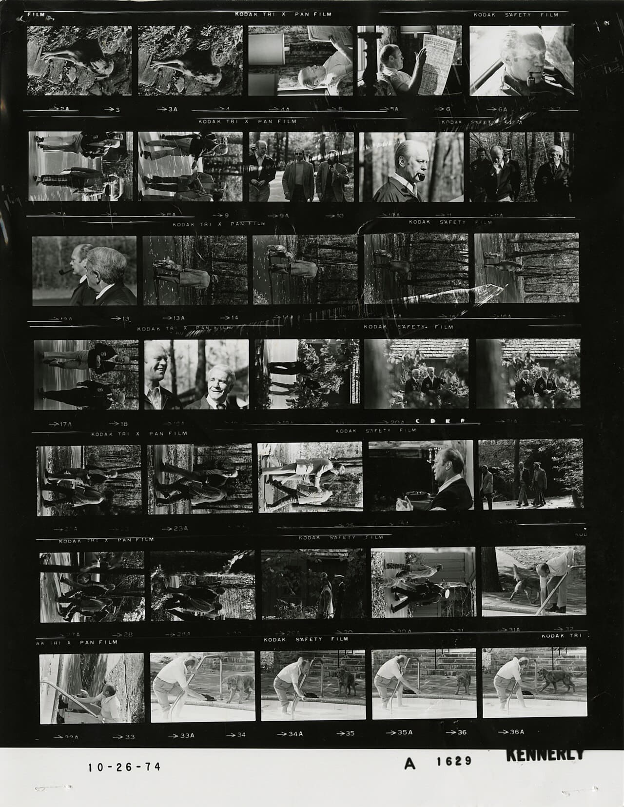 Fondo de pantalla Ford A1629 NLGRF photo contact sheet en tonos near-black y charcoal, Full HD, formato 3:4 para móvil