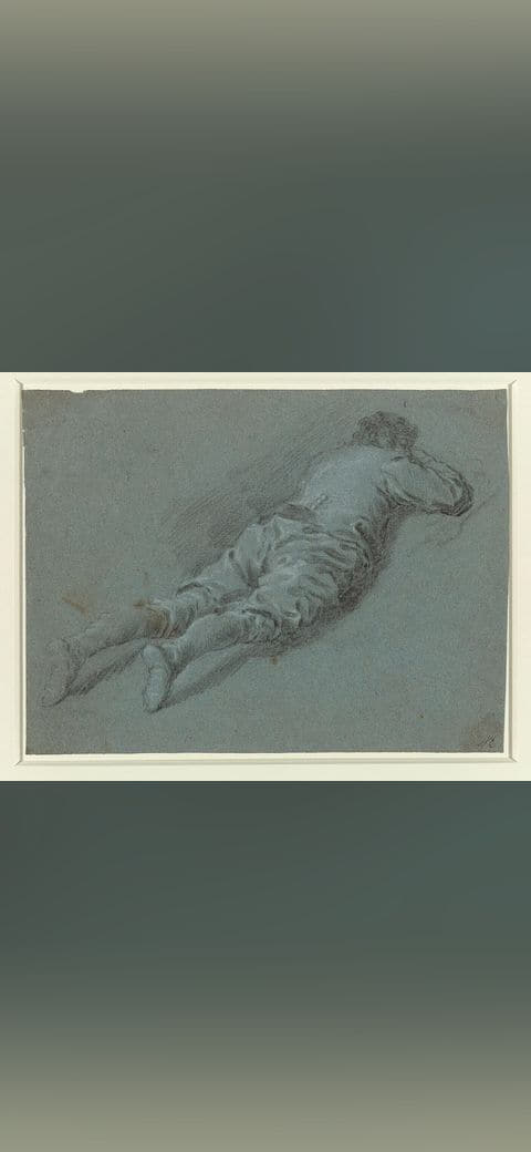 Fondo de pantalla Govert Flinck - Youth Lying Down Prostrate, MB… en tonos slate y cream, Full HD, formato 4:3 para móvil