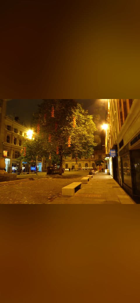 Halloween, Manchester, October 2016 3 wallpaper in charcoal and rust tones, Full HD, 4:3 format for phone