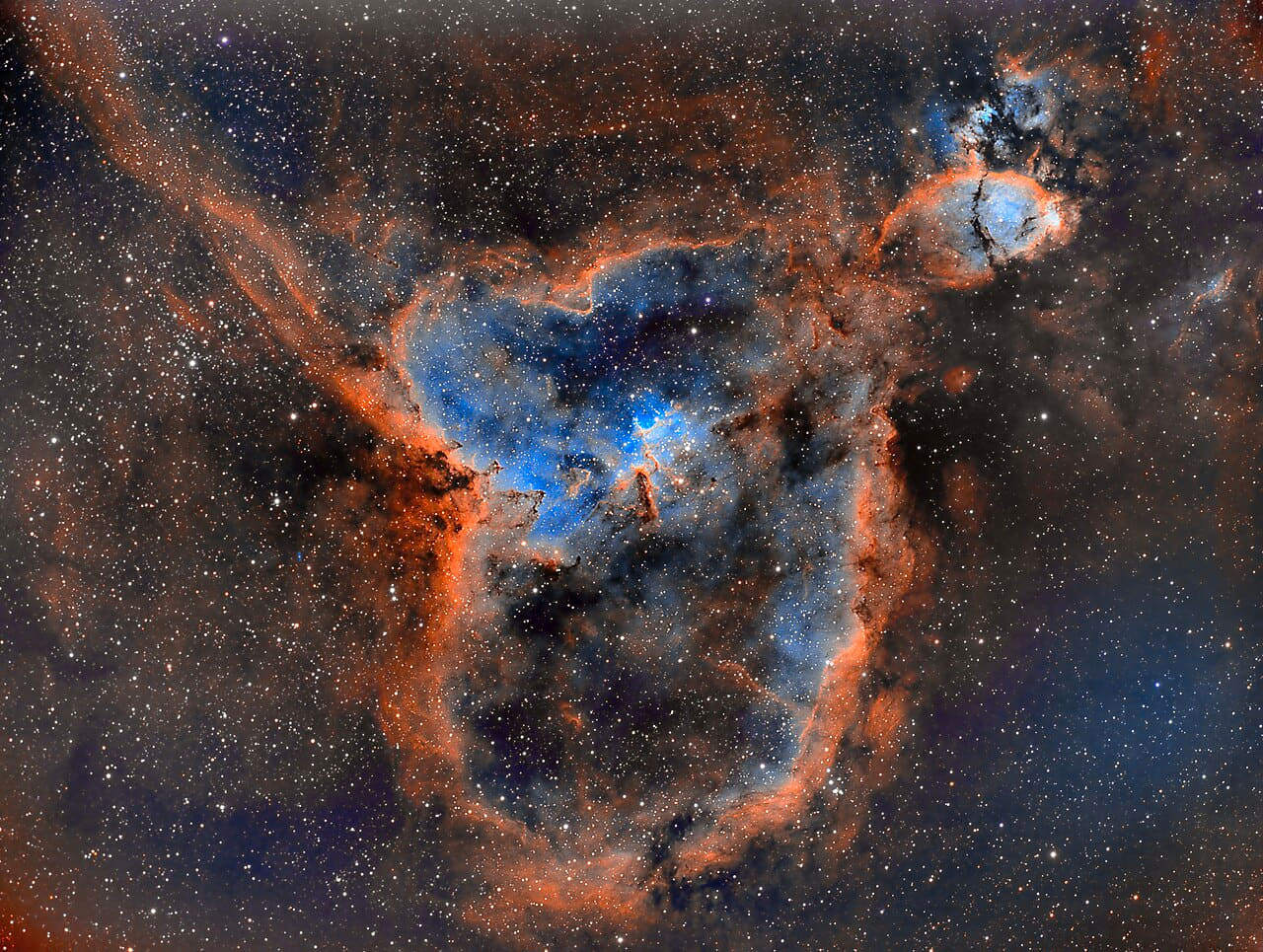 Heart Nebula wallpaper in charcoal and charcoal tones, Full HD, 4:3 format for desktop