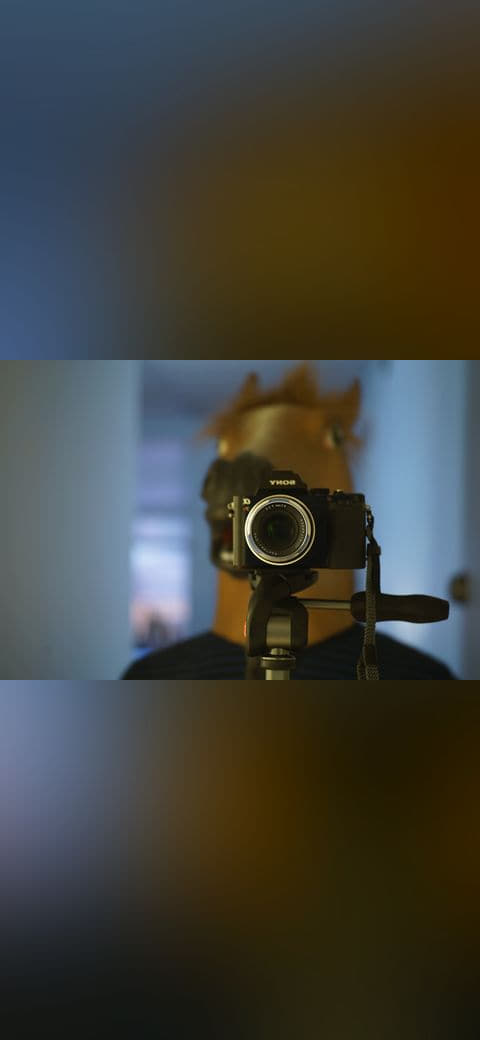 Horse head and Voigtlaender Apo-Lanthar 90mm f3.5… wallpaper in slate and slate tones, Full HD, 4:3 format for phone