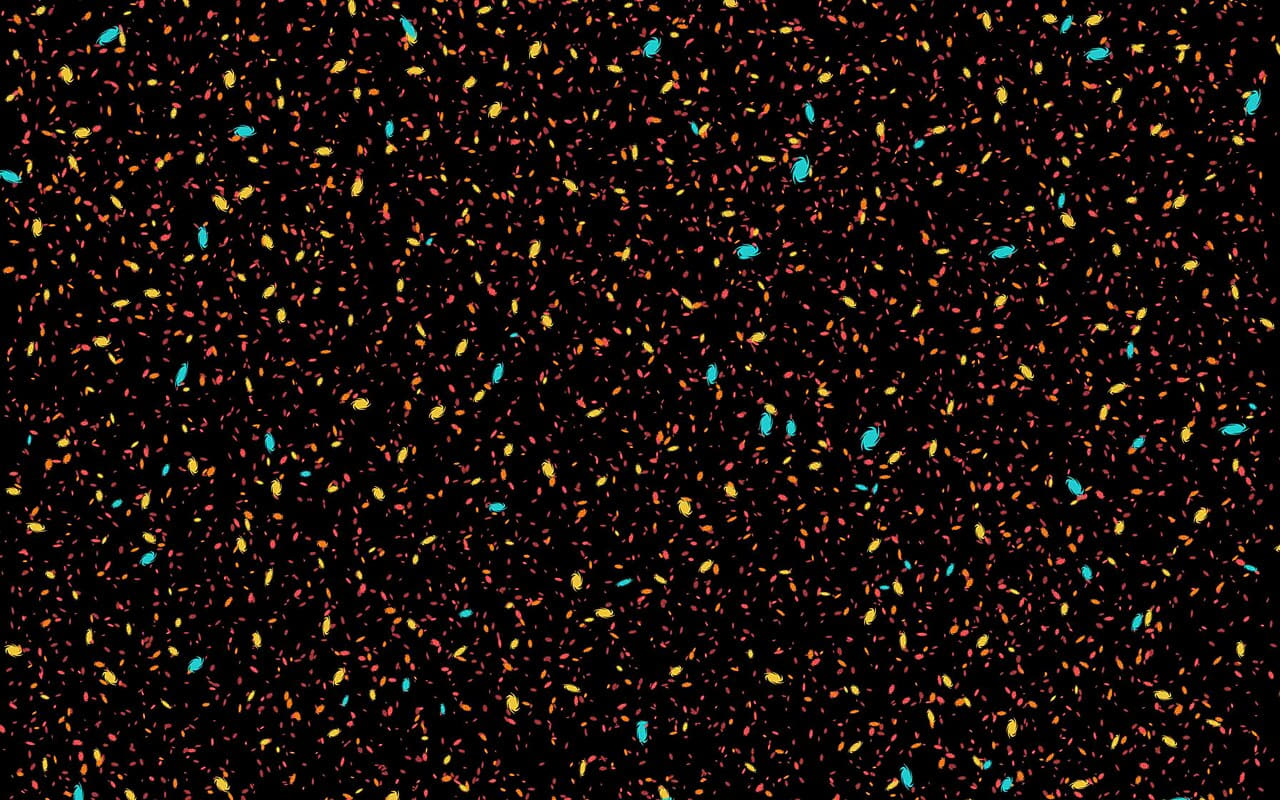 Fondo de pantalla Illustration of the Deep Night Sky en tonos casi negro y casi negro, Full HD, formato 16:9 para PC