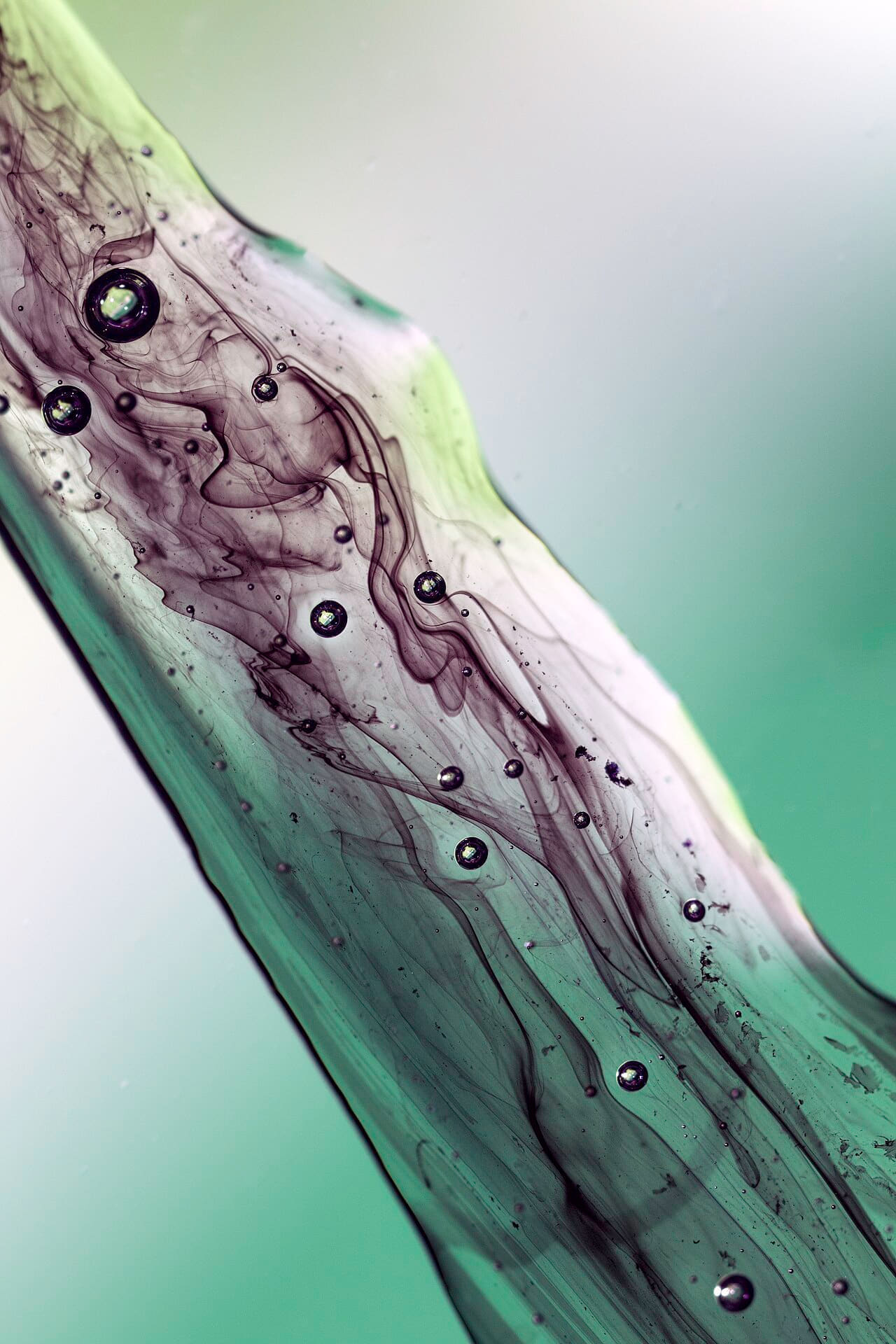 Fondo de pantalla Ink&dye320 Flickr macro photo by Jordan Mudrack -… en tonos lavender y steel blue, Full HD, formato 3:4 para PC