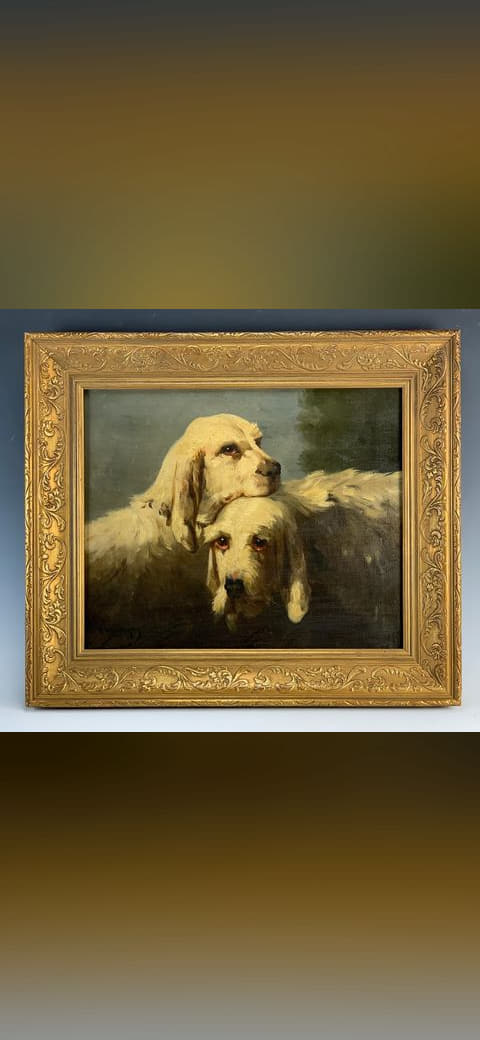 Jules Chardigny - Circa 1870s wallpaper in olive and sand tones, Full HD, 1:1 format for phone