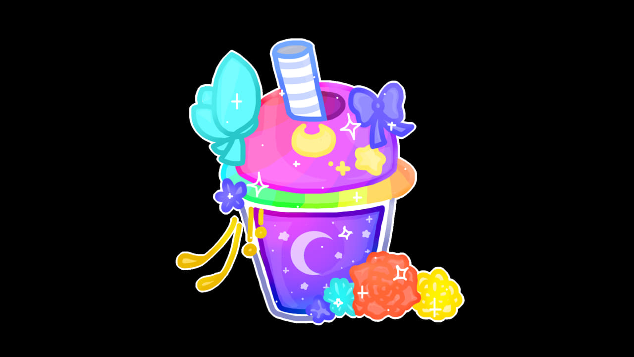 Kawaii Cup wallpaper in near-black and cream tones, Full HD, 16:9 format for phone