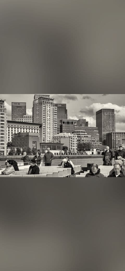 London. Contemporary architecture on the Thames… wallpaper in slate and olive tones, Full HD, 4:3 format for phone
