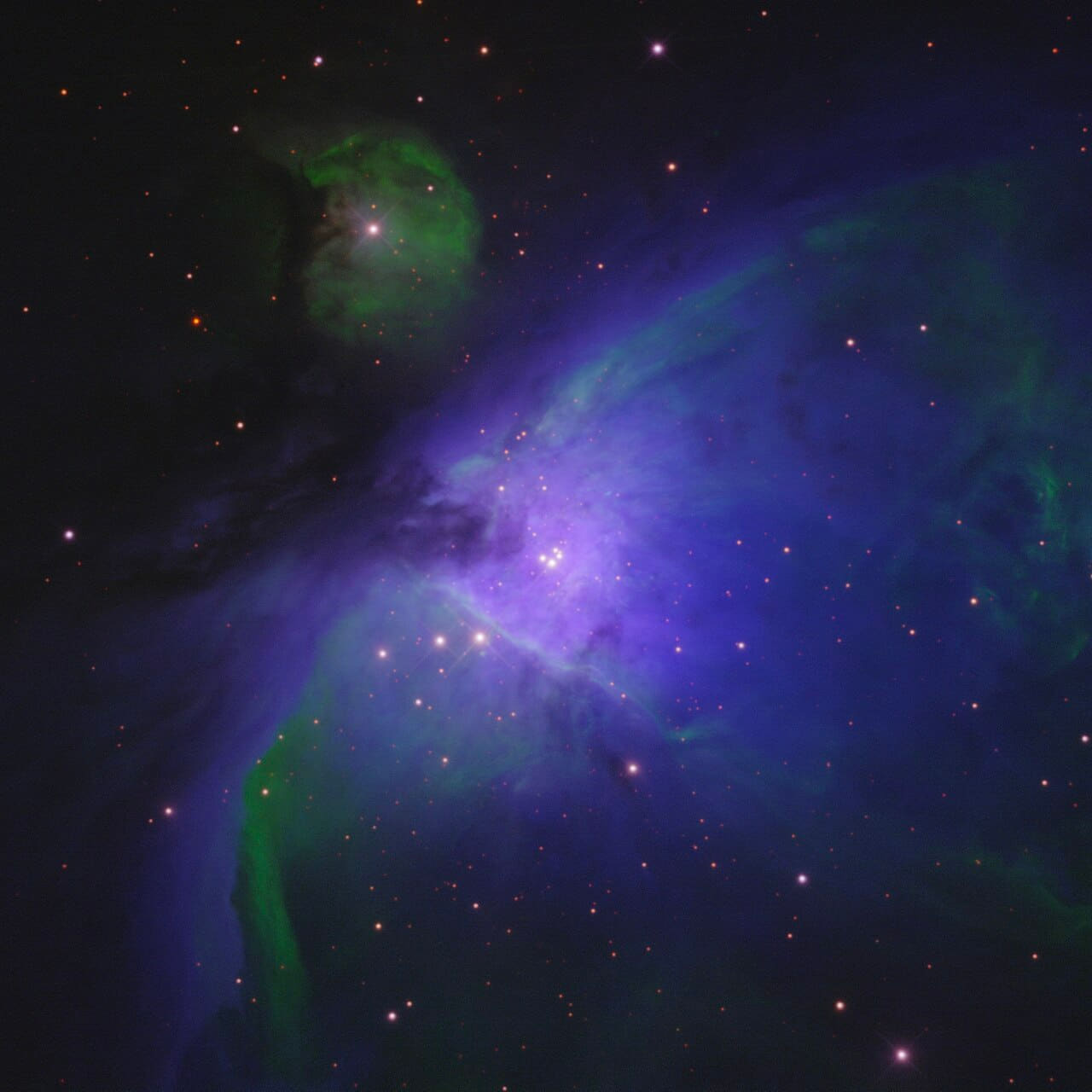 Fondo de pantalla M42 en tonos near-black y midnight blue, Full HD, formato 1:1 para PC