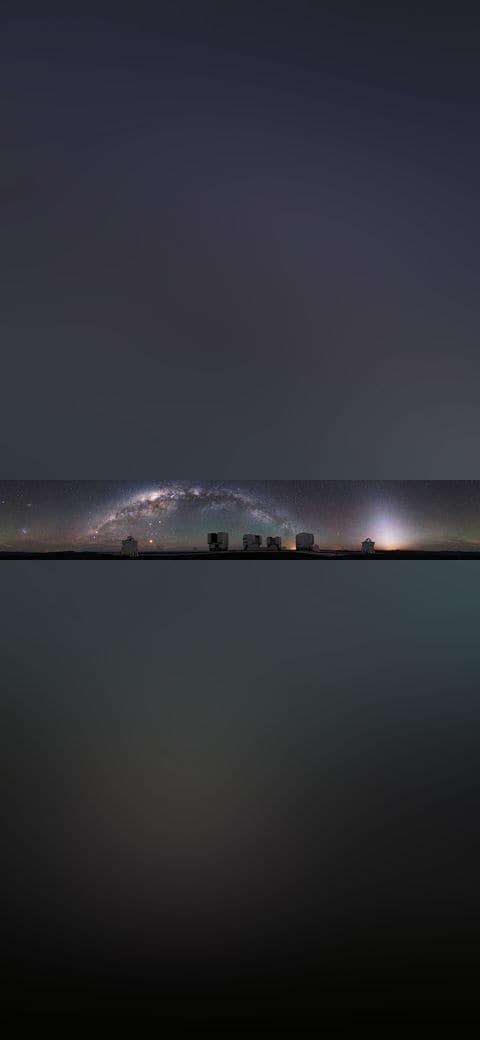 Milky Way over Paranal wallpaper in charcoal and olive tones, Full HD, 21:9 format for phone