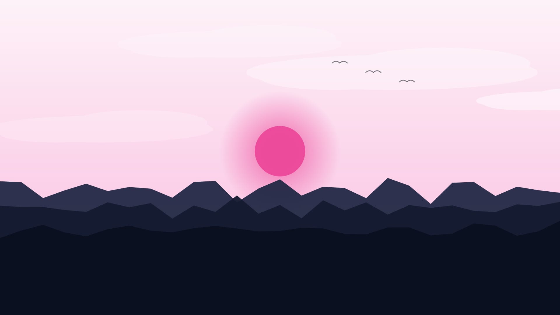Fondo de pantalla Moonlit lake 3 en tonos crema y casi negro, 4K, formato 16:9 para móvil