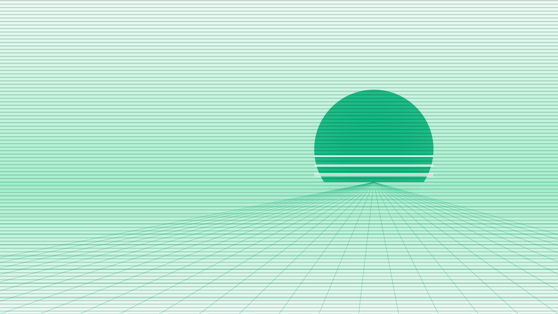 Fondo de pantalla Neon rain street grid 3 en tonos mint y mint, 4K, formato 16:9 para PC