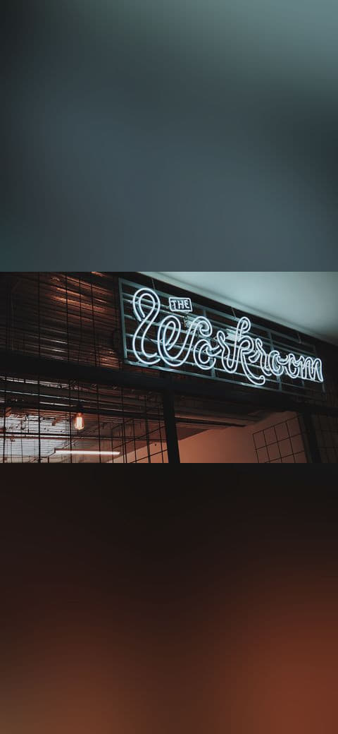 Neon Typography wallpaper in near-black and charcoal tones, Full HD, 16:9 format for phone