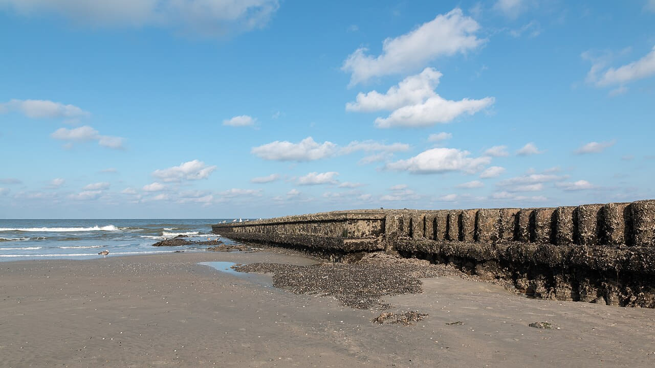 Norderney, Nordstrand wallpaper in slate and sky blue tones, Full HD, 16:9 format for phone