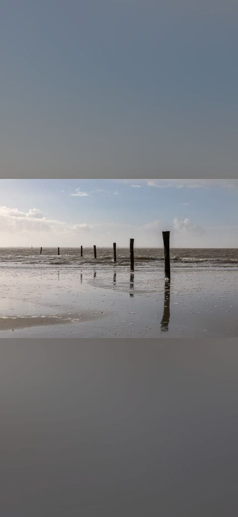 Fondo de pantalla Norderney, Weststrand en tonos sage green y slate, Full HD, formato 4:3 para móvil