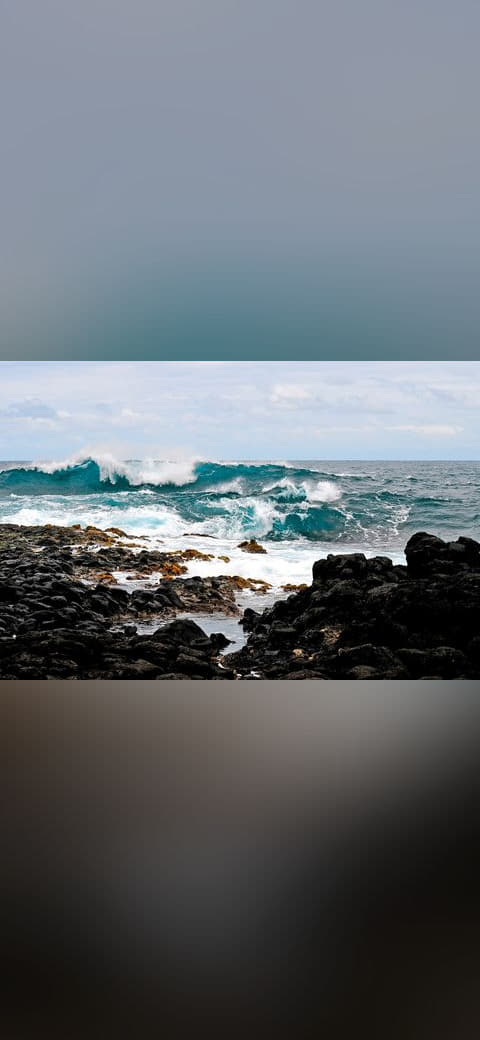 Fondo de pantalla Olas Pascua 1 en tonos mint y near-black, Full HD, formato 4:3 para móvil