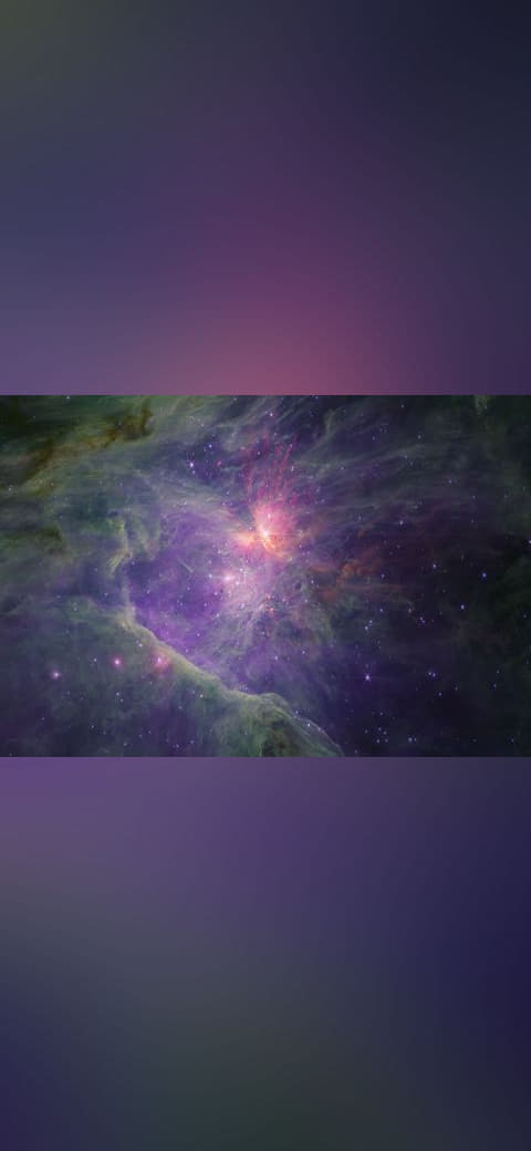 Orion Nebula in NIRCam long-wavelength channel wallpaper in near-black and charcoal tones, Full HD, 4:3 format for desktop