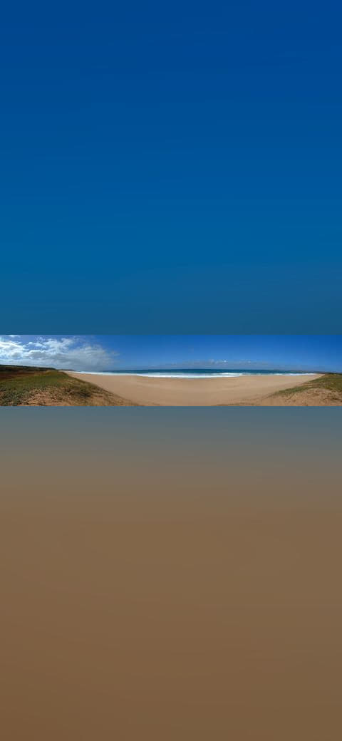Fondo de pantalla Papohaku Beach and Dune 180 Panorama Molokai Hawaii… en tonos slate y steel blue, Full HD, formato 21:9 para móvil