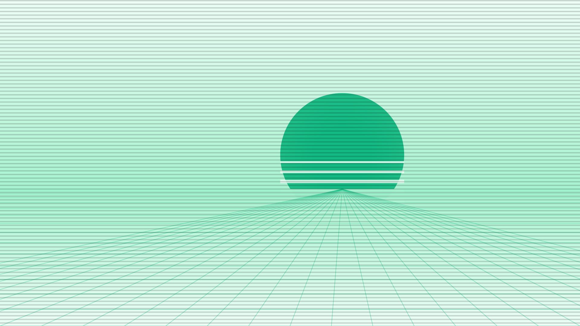 Fondo de pantalla Pulse city perspective 2 en tonos mint y mint, 4K, formato 16:9 para PC