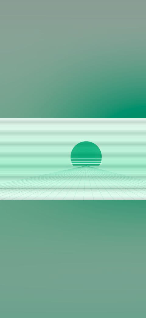 Pulse city perspective 2 wallpaper in mint and mint tones, 4K, 16:9 format for desktop