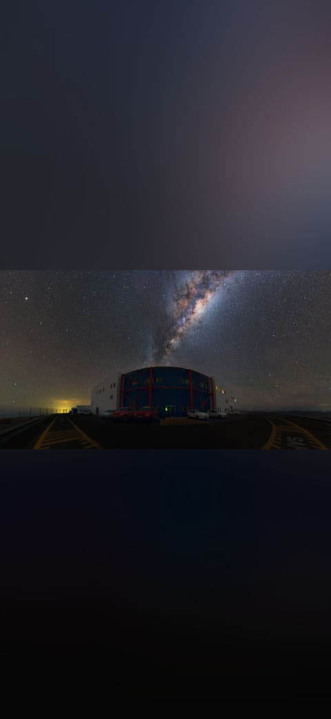 Rise of the Milky Way wallpaper in charcoal and near-black tones, Full HD, 16:9 format for phone