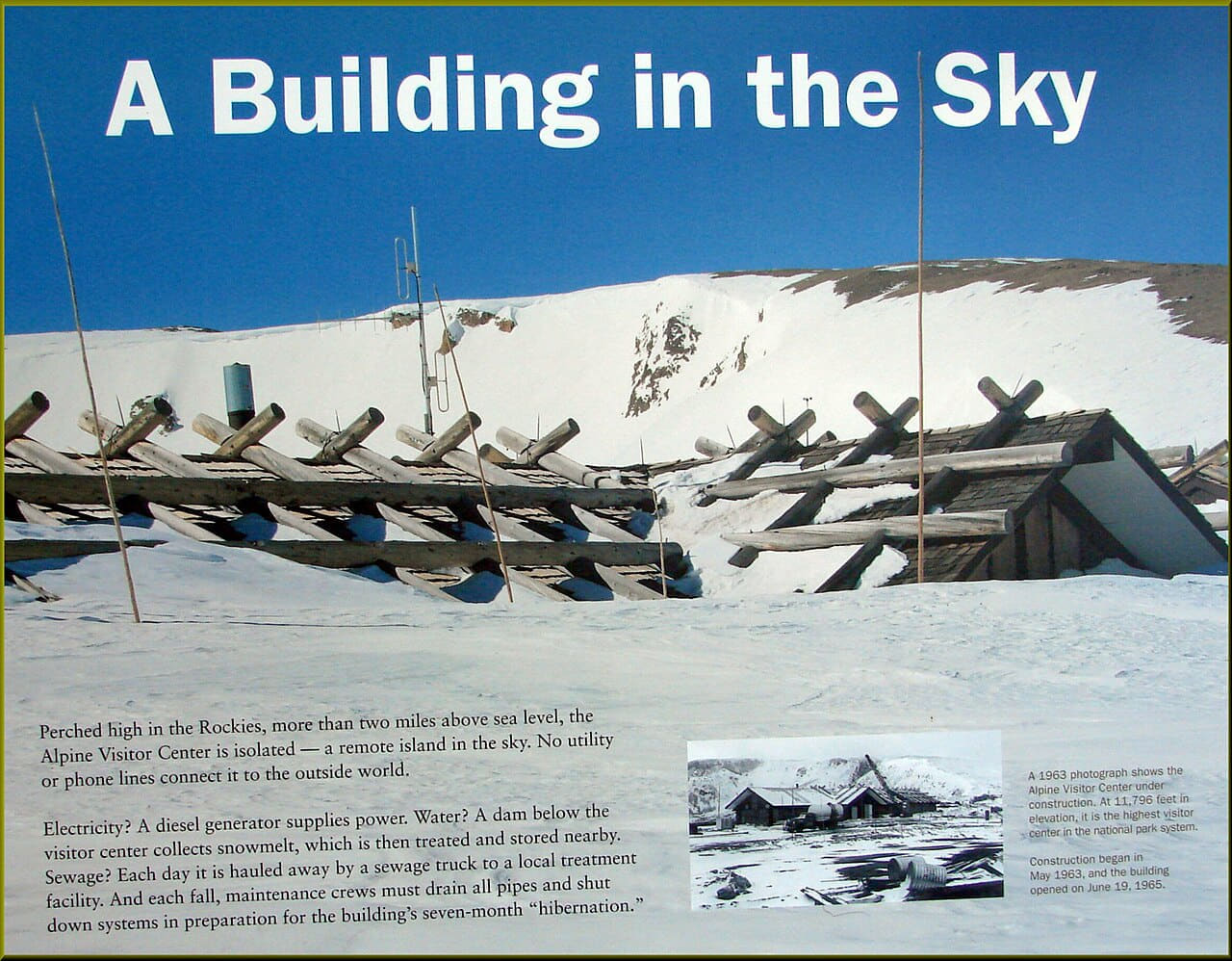 Fondo de pantalla Rocky Mount N.P., Alpine Visitor Center 4 en tonos sand y sage green, Full HD, formato 4:3 para PC