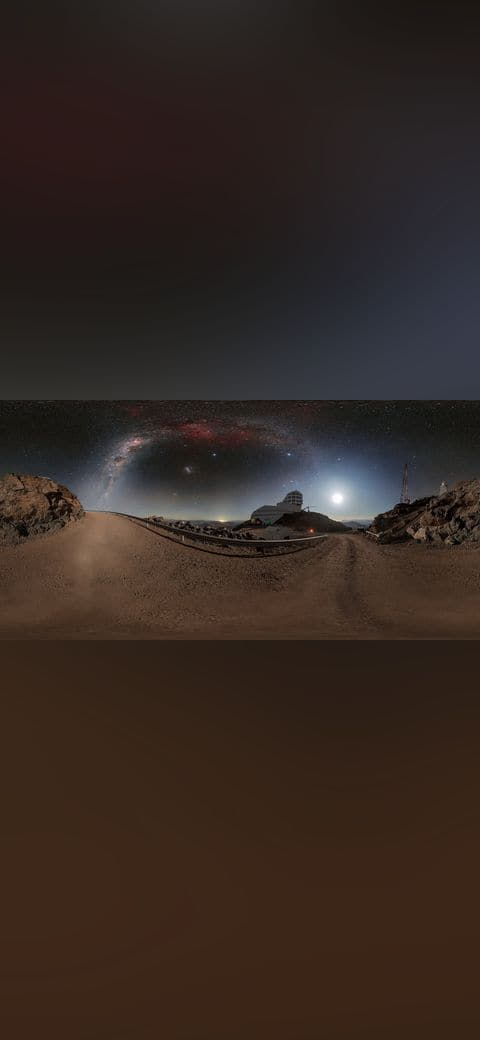 Rubin, the Moon, and the Milky Way 2 wallpaper in near-black and charcoal tones, Full HD, 16:9 format for phone