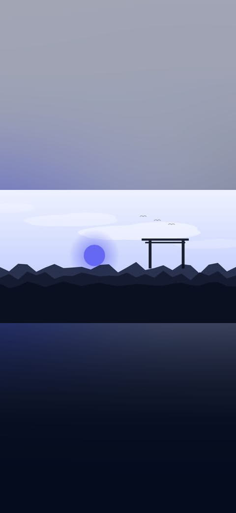 Sakura hill 2 wallpaper in lavender and near-black tones, 4K, 16:9 format for phone