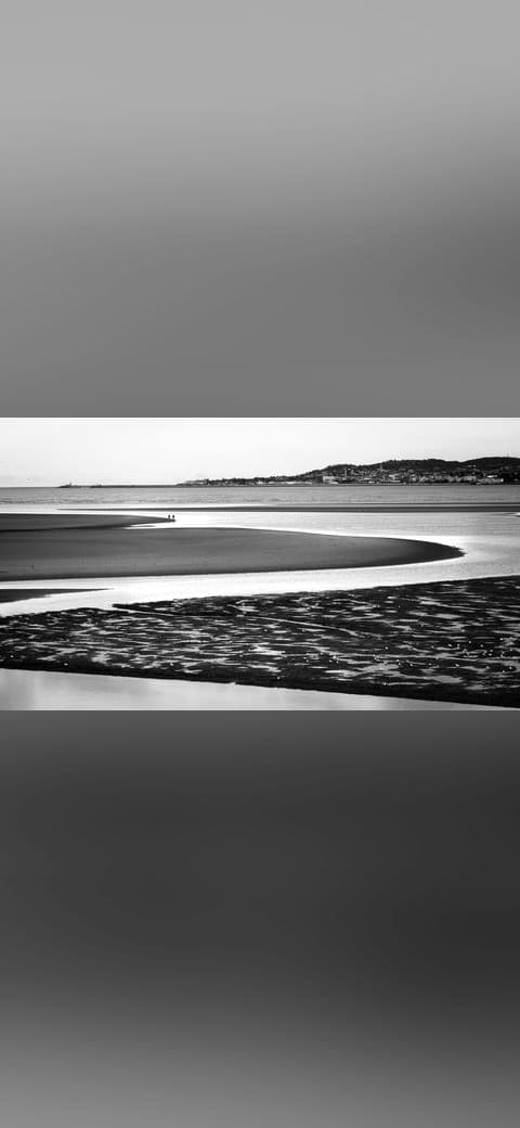 Sandymount Dublin Ireland Black And White Street… wallpaper in cream and charcoal tones, Full HD, 16:9 format for phone