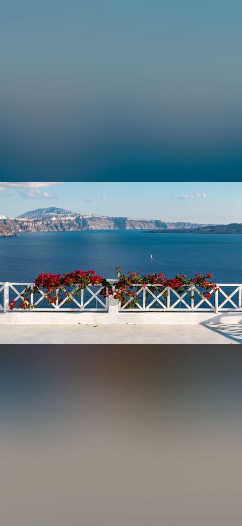 Fondo de pantalla Santorin , Ia en tonos steel blue y steel blue, Full HD, formato 4:3 para móvil