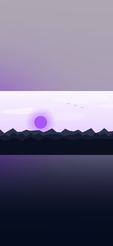 Sea of clouds 2 wallpaper in near-black and lavender tones, 4K, 16:9 format for phone